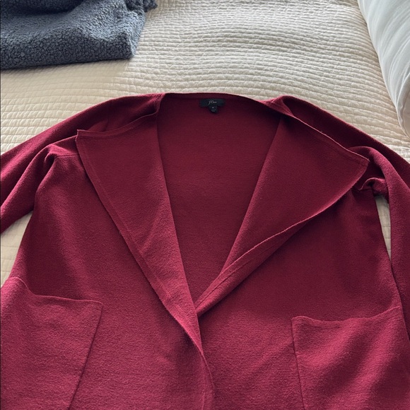 J. Crew Rich Burgundy Cardigan - Picture 3 of 3
